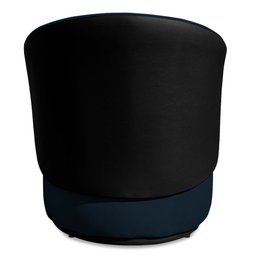 Poltrona Orgânica Decorativa Lara Veludo Azul Marinho/pu Preto - Montanaris Decor Md Montanaris Deco - 4