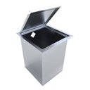 Ver imagem 3 de Lixeira Lixo com Alça Embutida Aço Inox 5 Litros Escovado Technox