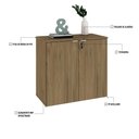 Ver imagem 5 de Armário Baixo com 02 Portas 75x80x42cm Wlab80 Vermont Oak Branco