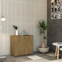 Ver imagem 3 de Armário Baixo com 02 Portas 75x80x42cm Wlab80 Vermont Oak Branco