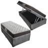 Cama Box Baú Solteiro Colchão Mola Bonnel Acolchões + Box Suede 65x88x188 - Cinza - 1