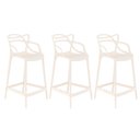 Ver imagem 1 de Kit 3 banquetas médias bancada cozinha Masters Allegra 66 cm