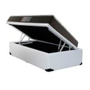 Ver imagem 1 de Cama Box Baú Solteiro Colchão Molas Ensacadas Acolchões + Box Sintético 65x88x188 - Branco