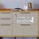Ver imagem 5 de Cozinha Completa Modulada 100% MDF 5 Peças 11 Portas 4 Gavetas e Vidro 274cm Vicenza Espresso Móveis Amêndoa/Off White