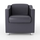 Ver imagem 3 de Kit 2 Poltronas Decorativas Bia Consultorio Recepção Sala Cor:courino Cinza