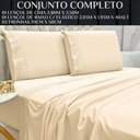 Ver imagem 4 de Jogo Cama Box King Size Lily 300 Fios Bordado Inglês Extra Macio:palha