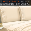 Ver imagem 2 de Jogo Cama Box King Size Lily 300 Fios Bordado Inglês Extra Macio:palha
