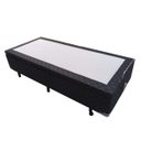 Ver imagem 2 de Cama Box Baú Solteiro Colchão Mola Bonnel Acolchões + Box Poliéster 69x88x188 -  Preto