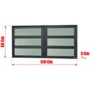 Ver imagem 2 de Basculante Alumínio 2 Seções 60 x 120 Elite V.Boreal Preto Brimak