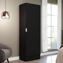 Ver imagem 2 de Sapateira Armário Multiúso Isis 1 Porta - Preto Preto