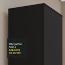 Ver imagem 5 de Sapateira Armário Multiúso Isis 1 Porta - Preto Preto