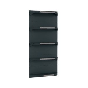Kit 5 Bandejas para Gondola Canto 170 Fit 40/60 Preto Pe Cinza