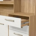 Ver imagem 2 de Cozinha Completa Armário de Grande 5 Portas 3 Gavetas - Freijo/off White Cristal