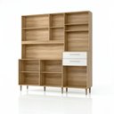 Ver imagem 4 de Cozinha Completa Armário de Grande 5 Portas 3 Gavetas - Freijo/off White Cristal