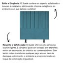 Ver imagem 5 de Cabeceira Cama Casal Queen Size 160cm Luna Suede e Frame Azul Turquesa