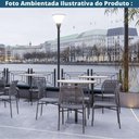 Ver imagem 6 de Kit 4 Cadeiras Empilhável Leme Fratini Aço Preto Assento e Encosto Trama de Corda Náutica Preto