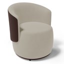 Ver imagem 6 de Kit 02 Poltronas Decorativas Aisha Orgânica Composê Sintético Marrom com Suede Bege - Desk Design