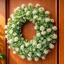 Ver imagem 1 de Guirlanda Decoração Porta Parede Flores Artificial de 25cm