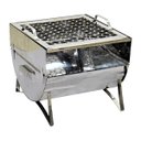 Ver imagem 1 de Churrasqueira Praia Campo Fechada Aço Inox Grelha 30x28x24cm Duralar F040OM