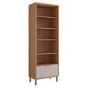 Ver imagem 2 de Cristaleira Eloise 70cm 3 Portas e 1 Gaveta Freijó/off White - Mgm