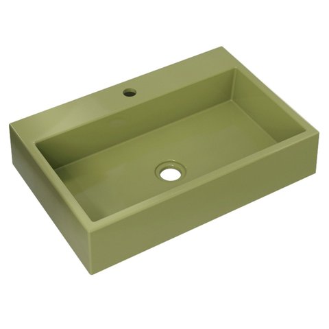 Cuba Pia de Apoio para Banheiro Retangular 55cm Ivy C08 Verde - Mpozenato