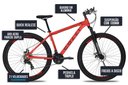 Ver imagem 5 de Bicicleta Colli Toronto Aluminio Aro 29 Disco-shimano 21v Vermelho
