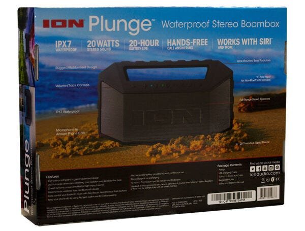 Boombox Bluetooth Flutuante Ion Plungeredxus com Viva Voz - Vermelho - 8