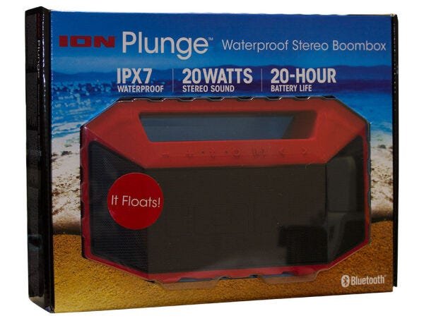 Boombox Bluetooth Flutuante Ion Plungeredxus com Viva Voz - Vermelho - 7