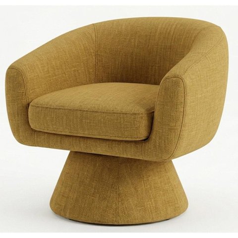 Poltrona Decorativa Cave Base Giratoria Linho Color Trend Tca 300 Moll