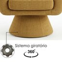 Ver imagem 6 de Poltrona Decorativa Cave Base Giratoria Linho Color Trend Tca 300 Moll