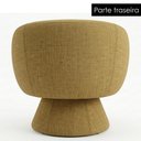 Ver imagem 7 de Poltrona Decorativa Cave Base Giratoria Linho Color Trend Tca 300 Moll