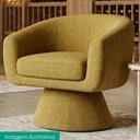 Ver imagem 2 de Poltrona Decorativa Cave Base Giratoria Linho Color Trend Tca 300 Moll