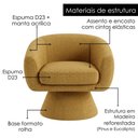 Ver imagem 4 de Poltrona Decorativa Cave Base Giratoria Linho Color Trend Tca 300 Moll