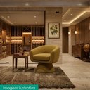 Ver mais imagens de Poltrona Decorativa Cave Base Giratoria Linho Color Trend Tca 300 Moll