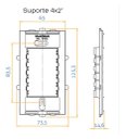 Ver imagem 3 de Linha Sleek Conjunto 4×2 Interruptor Simples Moderno 10a 250v Excelente Acabamento