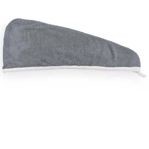 Touca para Cabelo Dupla Face Power Sec Antifrizz 28x64cm - Catran Cinza Escuro