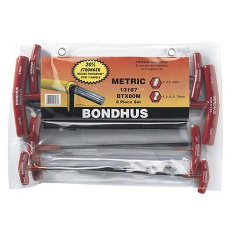 Jogo Chave Allen T Abaulada 2-10mm 8 Pcs Bondhus 13187
