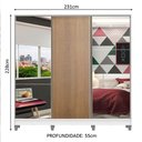 Ver imagem 4 de Guarda Roupa Juvenil Mdf Madesa Com Espelhos Branco Rustic