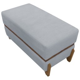 Puff Recamier Kodama para Cama de Solteiro 100cm Bouclé Cores Pé Castanho - 6