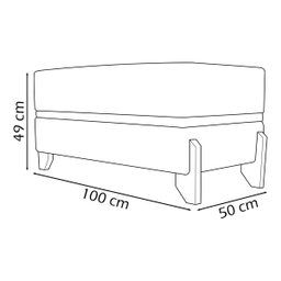 Puff Recamier Kodama para Cama de Solteiro 100cm Bouclé Cores Pé Castanho - 8