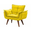 Ver imagem 1 de Poltrona Decorativa Opala Suede Amarelo - Ds Estofados