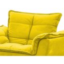 Ver imagem 2 de Poltrona Decorativa Opala Suede Amarelo - Ds Estofados