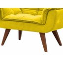 Ver imagem 3 de Poltrona Decorativa Opala Suede Amarelo - Ds Estofados