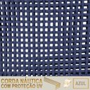 Ver imagem 2 de 8 Cadeiras Corda e Mesa Tampo Retangular Alumínio Cozinha Azul