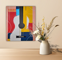Ver imagem 1 de Mini Quadro Decorativo Violão Figurativo Medindo 30x25cm