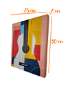 Ver imagem 7 de Mini Quadro Decorativo Violão Figurativo Medindo 30x25cm