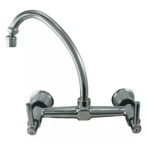 4258 C81 Torneira Misturador Bica Móvel em Metal Cromado para Parede de Cozinha