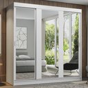 Ver imagem 1 de Guarda-roupa Casal Madesa Reno 3 Portas de Correr de Espelho