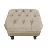 Puff Baú Retrô Luis XV Capitonê Bege - 2