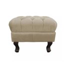 Ver imagem 3 de Puff Baú Retrô Luis XV Capitonê Bege